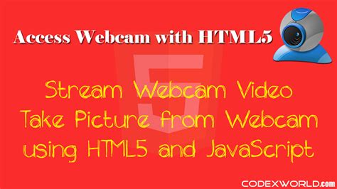 Accessing Your Webcam in HTML5